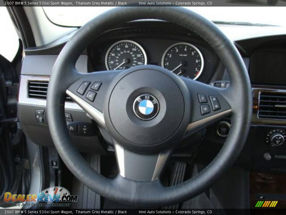 2007 BMW 5 Series 530xi Sport Wagon Titanium Grey Metallic / Black Photo #9