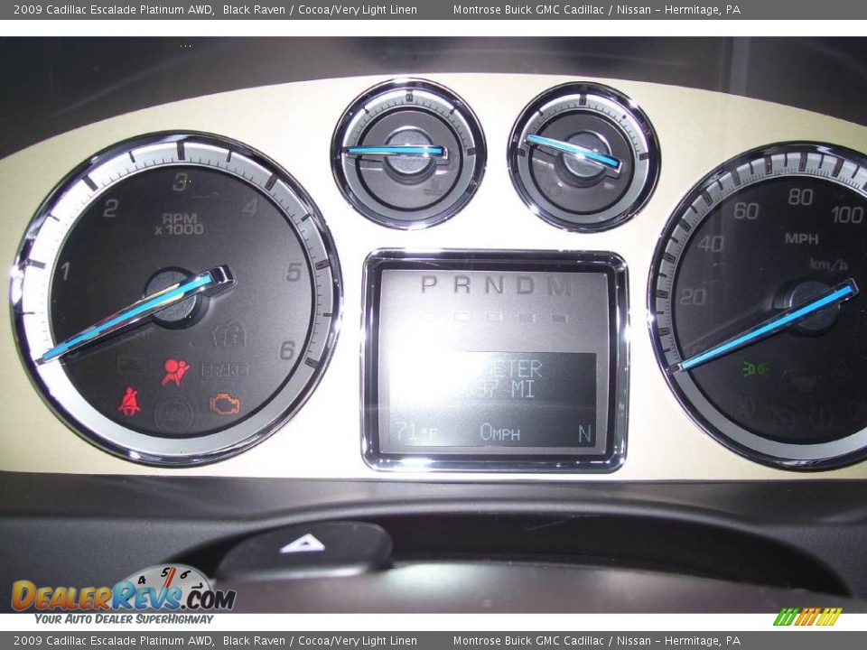 2009 Cadillac Escalade Platinum AWD Black Raven / Cocoa/Very Light Linen Photo #3