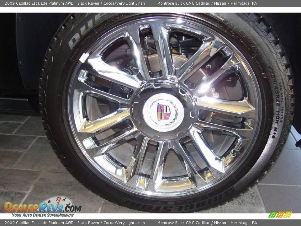 2009 Cadillac Escalade Platinum AWD Black Raven / Cocoa/Very Light Linen Photo #5