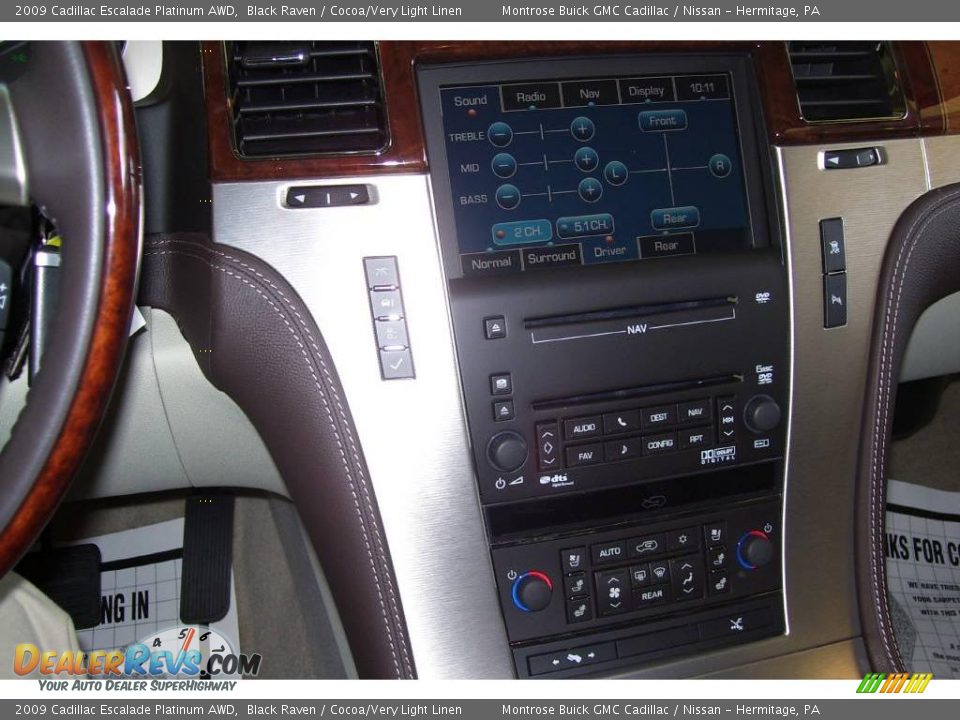 2009 Cadillac Escalade Platinum AWD Black Raven / Cocoa/Very Light Linen Photo #6