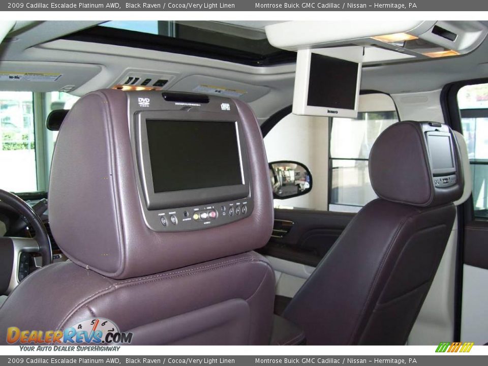 2009 Cadillac Escalade Platinum AWD Black Raven / Cocoa/Very Light Linen Photo #8