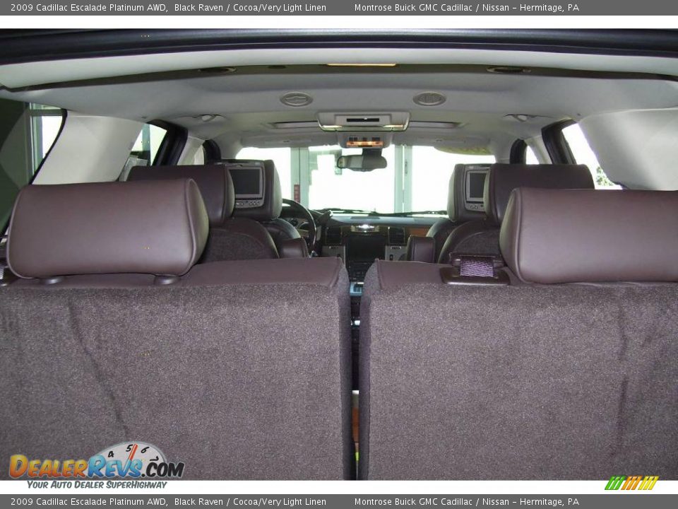 2009 Cadillac Escalade Platinum AWD Black Raven / Cocoa/Very Light Linen Photo #9
