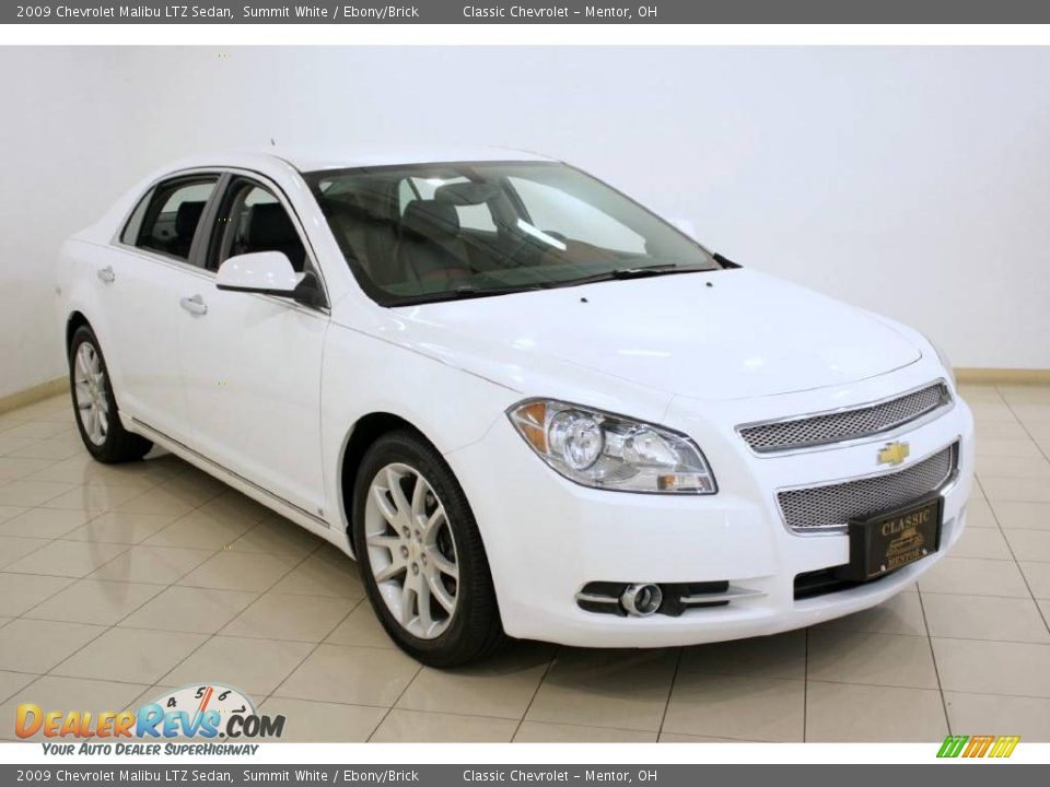 2009 Chevrolet Malibu LTZ Sedan Summit White / Ebony/Brick Photo #1