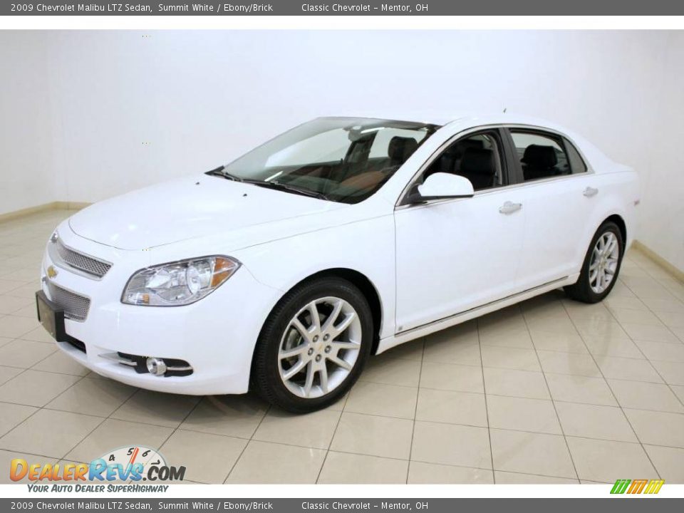 2009 Chevrolet Malibu LTZ Sedan Summit White / Ebony/Brick Photo #3