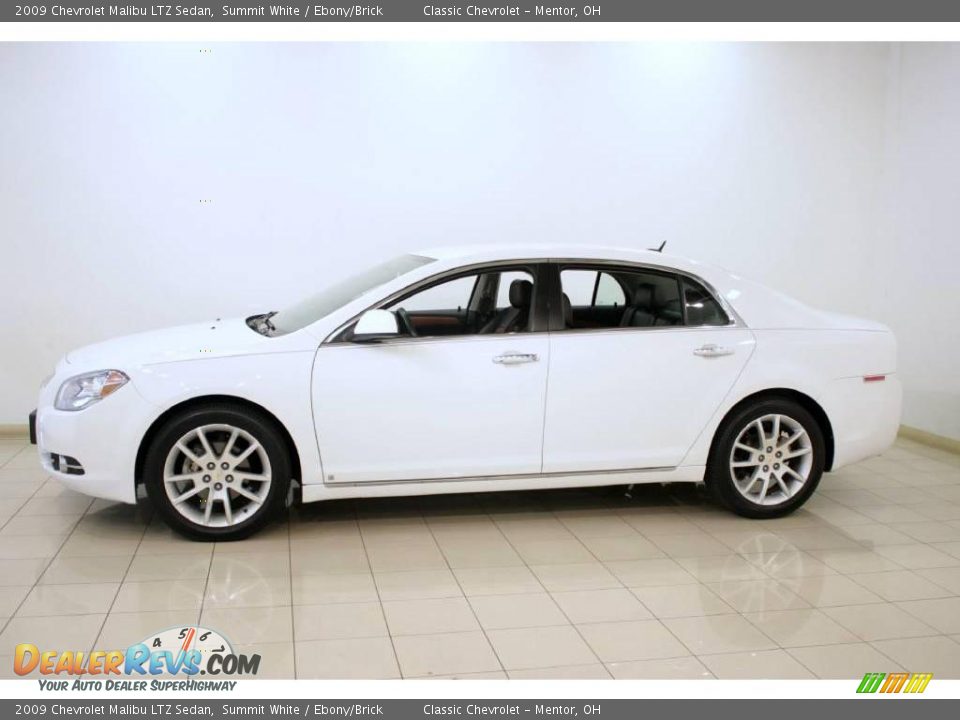 2009 Chevrolet Malibu LTZ Sedan Summit White / Ebony/Brick Photo #4