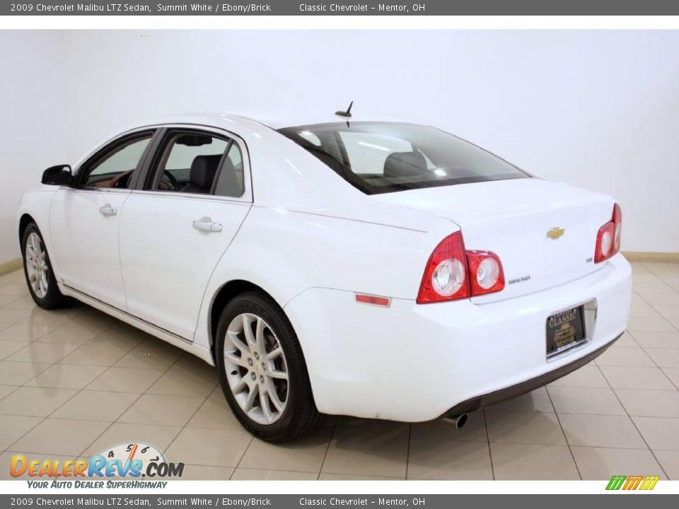 2009 Chevrolet Malibu LTZ Sedan Summit White / Ebony/Brick Photo #5