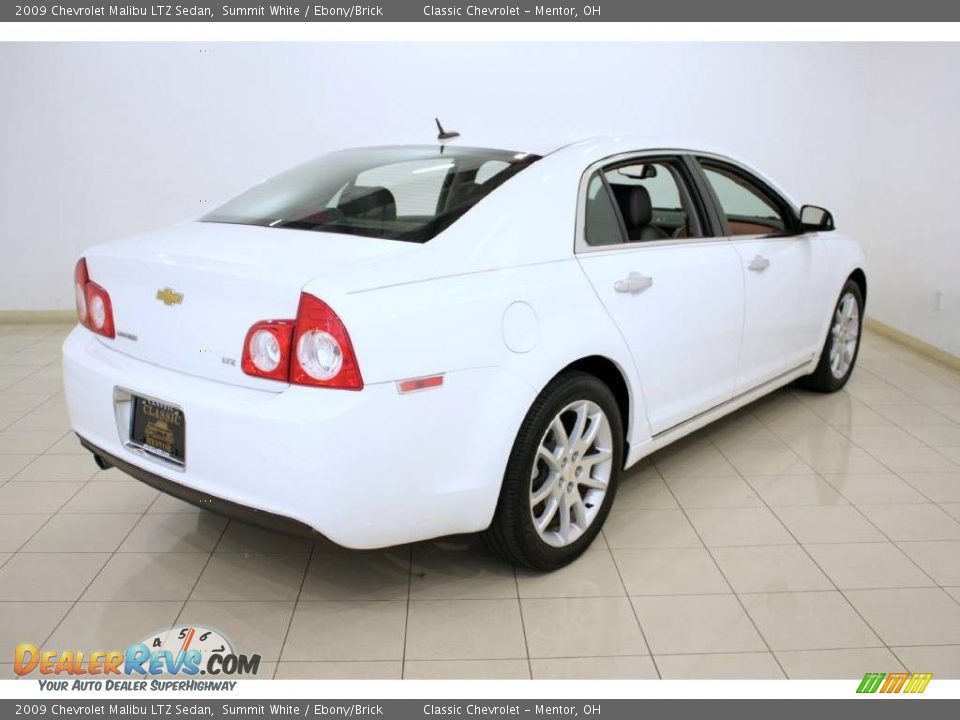 2009 Chevrolet Malibu LTZ Sedan Summit White / Ebony/Brick Photo #6