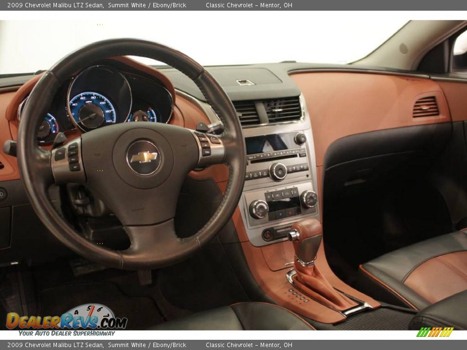2009 Chevrolet Malibu LTZ Sedan Summit White / Ebony/Brick Photo #8