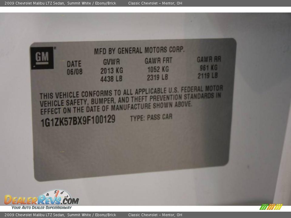 2009 Chevrolet Malibu LTZ Sedan Summit White / Ebony/Brick Photo #21