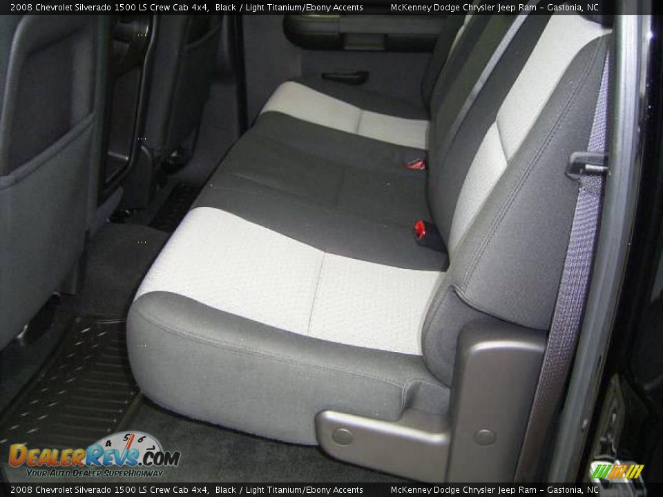 2008 Chevrolet Silverado 1500 LS Crew Cab 4x4 Black / Light Titanium/Ebony Accents Photo #8