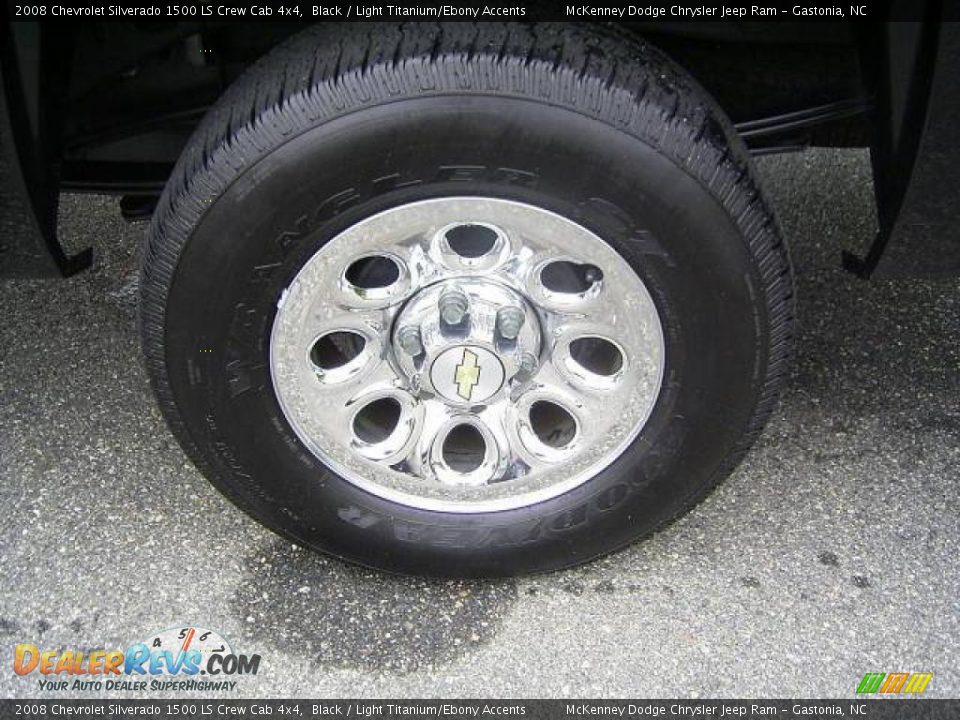 2008 Chevrolet Silverado 1500 LS Crew Cab 4x4 Black / Light Titanium/Ebony Accents Photo #9