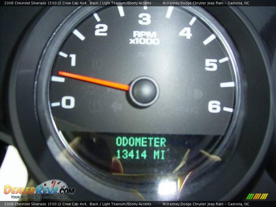 2008 Chevrolet Silverado 1500 LS Crew Cab 4x4 Black / Light Titanium/Ebony Accents Photo #10