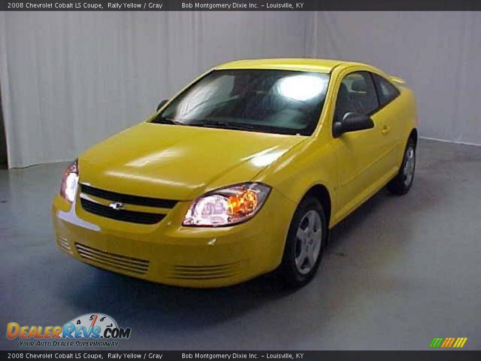 2008 Chevrolet Cobalt LS Coupe Rally Yellow / Gray Photo #3