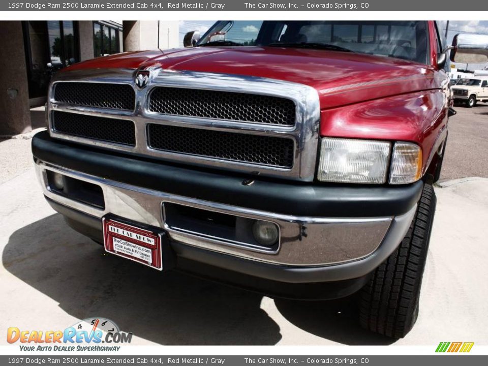 1997 Dodge Ram 2500 Laramie Extended Cab 4x4 Red Metallic / Gray Photo #13