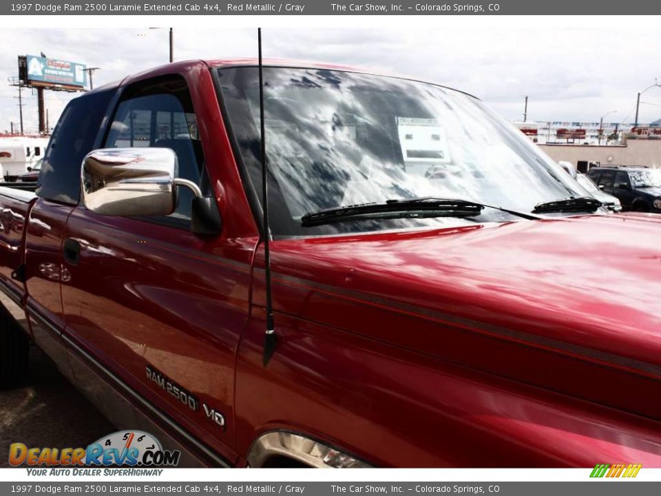 1997 Dodge Ram 2500 Laramie Extended Cab 4x4 Red Metallic / Gray Photo #14