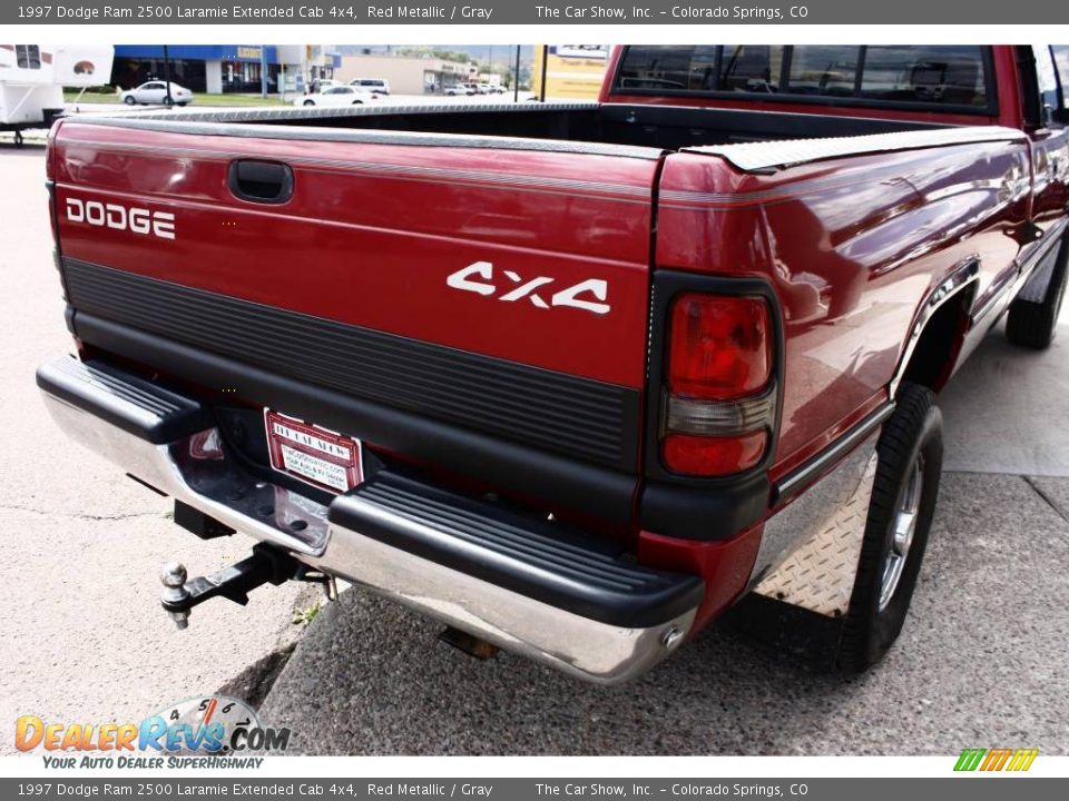 1997 Dodge Ram 2500 Laramie Extended Cab 4x4 Red Metallic / Gray Photo #15