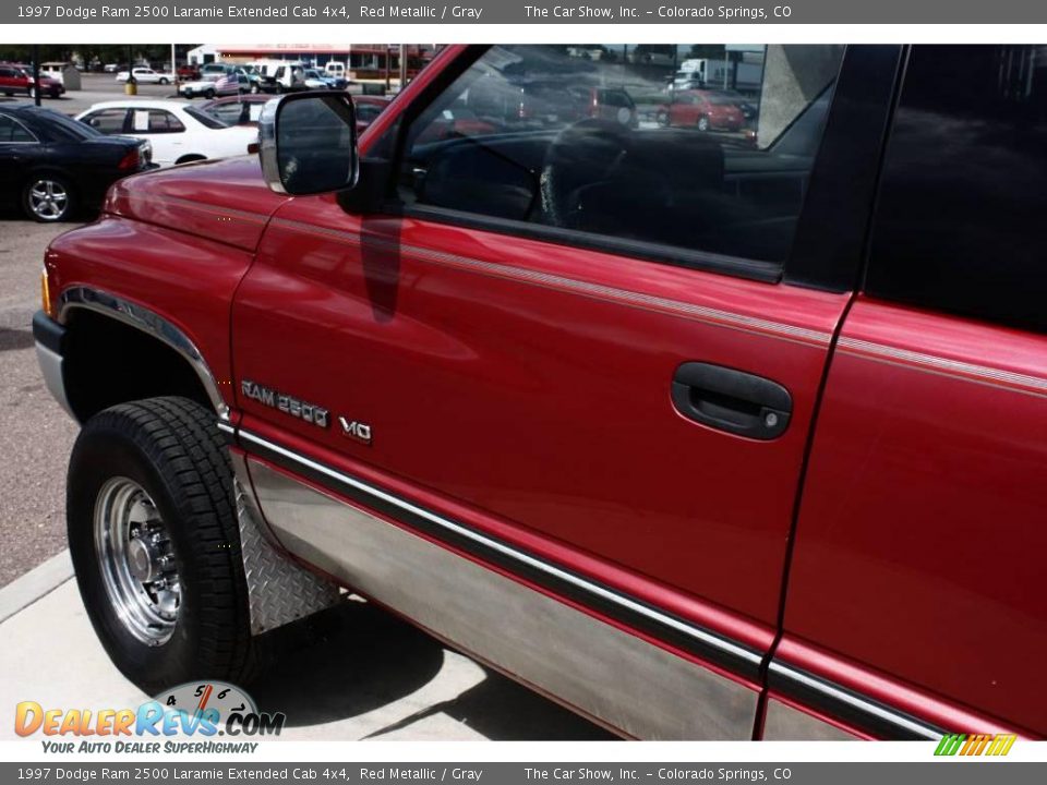 1997 Dodge Ram 2500 Laramie Extended Cab 4x4 Red Metallic / Gray Photo #17