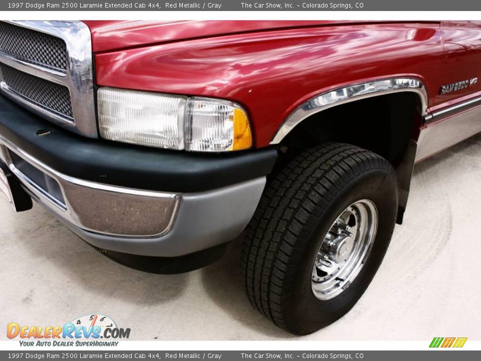 1997 Dodge Ram 2500 Laramie Extended Cab 4x4 Red Metallic / Gray Photo #19