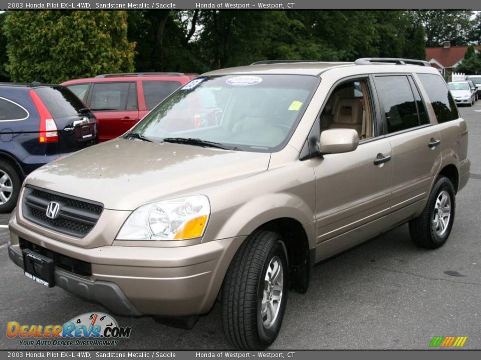 2003 Honda Pilot EX-L 4WD Sandstone Metallic / Saddle Photo #1