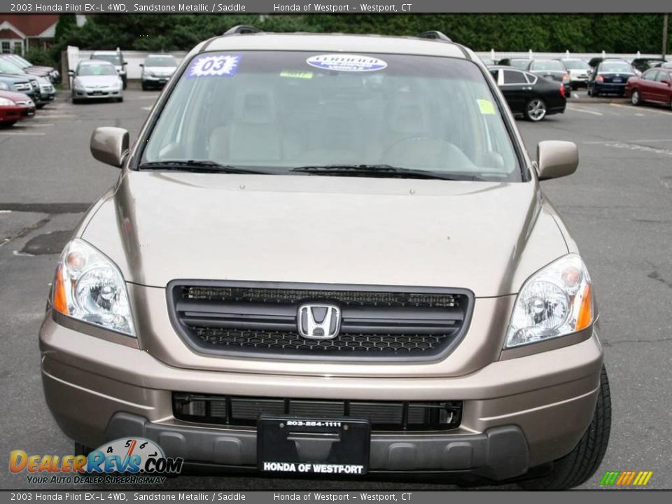 2003 Honda Pilot EX-L 4WD Sandstone Metallic / Saddle Photo #2