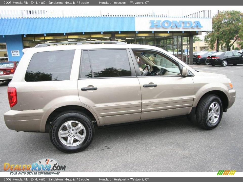 2003 Honda Pilot EX-L 4WD Sandstone Metallic / Saddle Photo #4