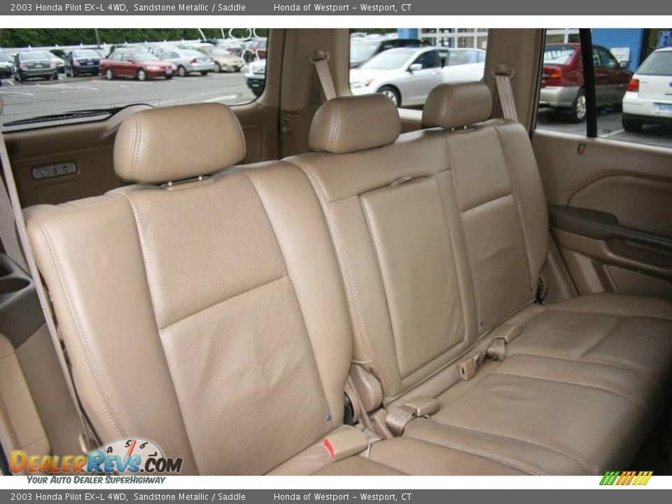 2003 Honda Pilot EX-L 4WD Sandstone Metallic / Saddle Photo #13