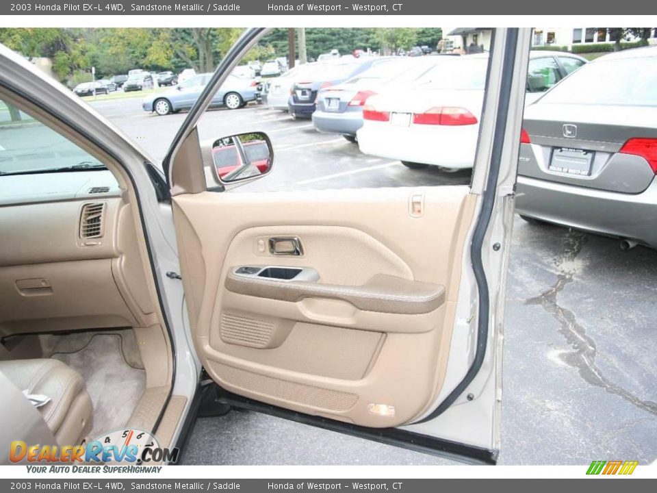 2003 Honda Pilot EX-L 4WD Sandstone Metallic / Saddle Photo #14
