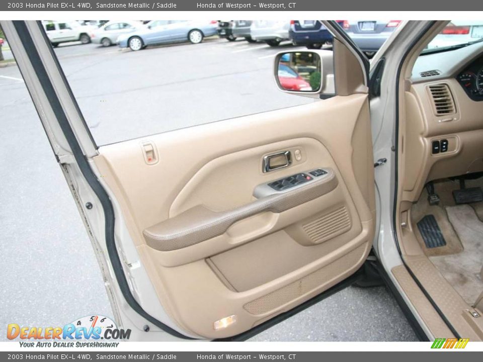 2003 Honda Pilot EX-L 4WD Sandstone Metallic / Saddle Photo #17