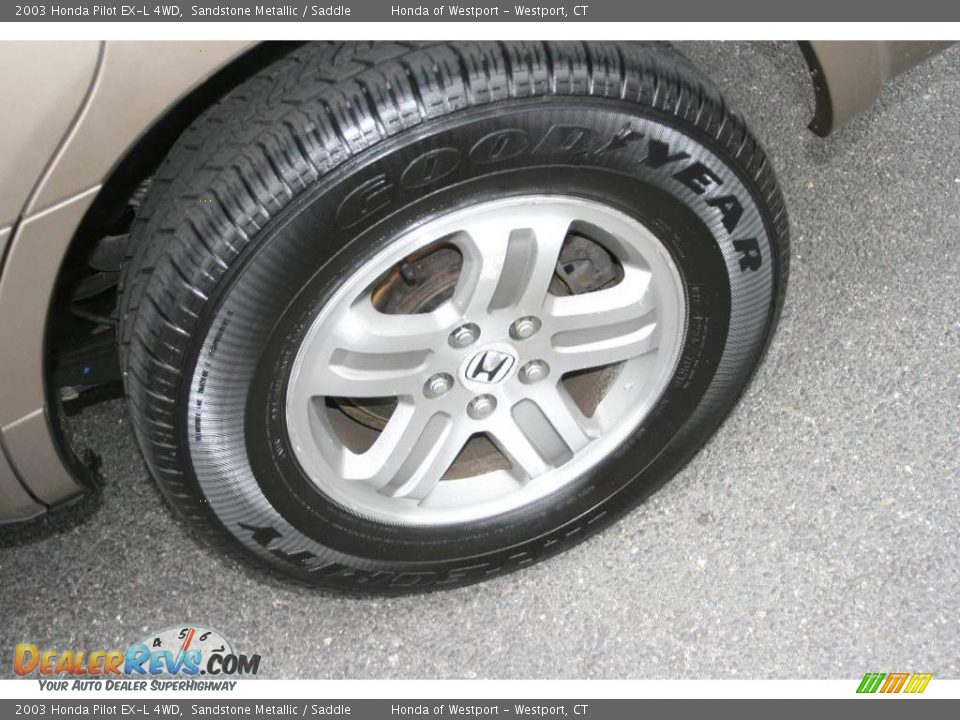 2003 Honda Pilot EX-L 4WD Sandstone Metallic / Saddle Photo #18