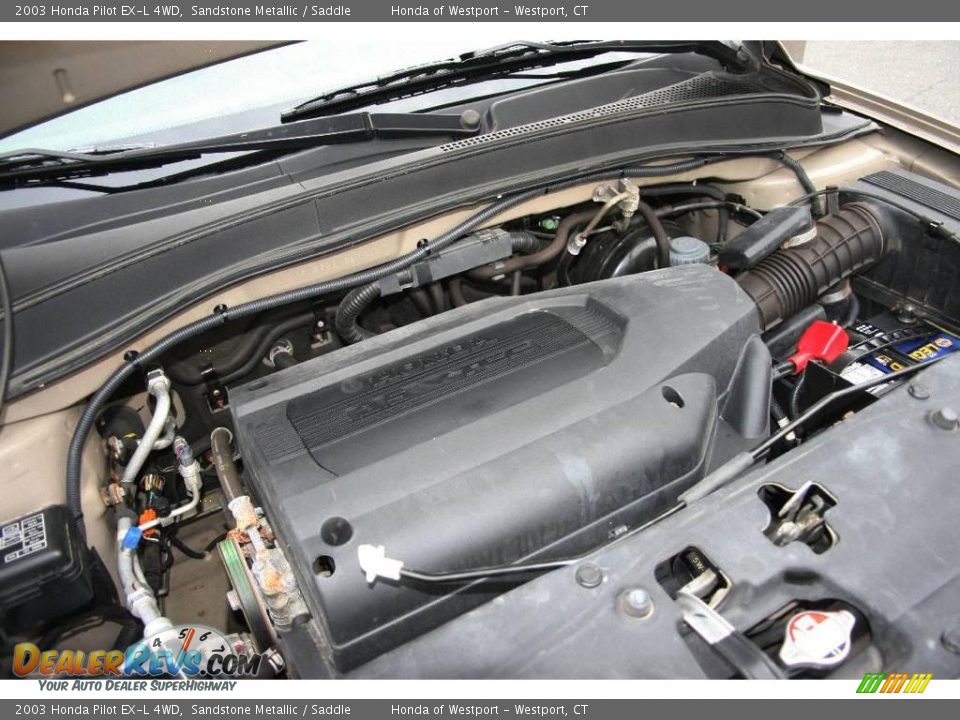 2003 Honda Pilot EX-L 4WD Sandstone Metallic / Saddle Photo #25