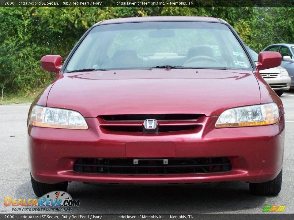 2000 Honda Accord SE Sedan Ruby Red Pearl / Ivory Photo #2