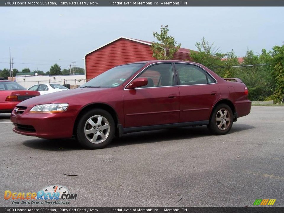 2000 Honda Accord SE Sedan Ruby Red Pearl / Ivory Photo #3