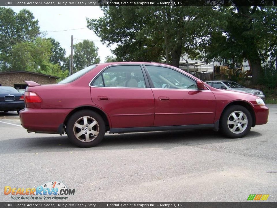 2000 Honda Accord SE Sedan Ruby Red Pearl / Ivory Photo #5