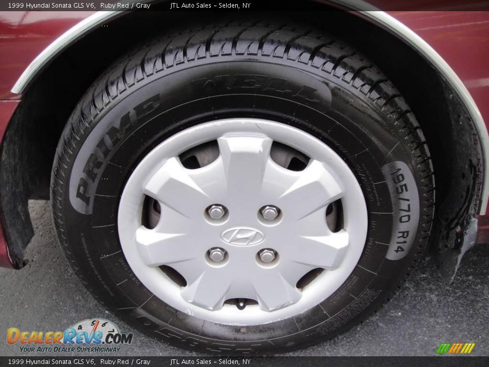 1999 Hyundai Sonata GLS V6 Ruby Red / Gray Photo #7