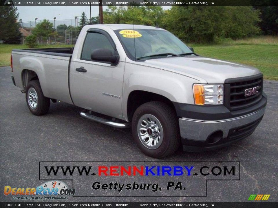 2008 GMC Sierra 1500 Regular Cab Silver Birch Metallic / Dark Titanium Photo #1