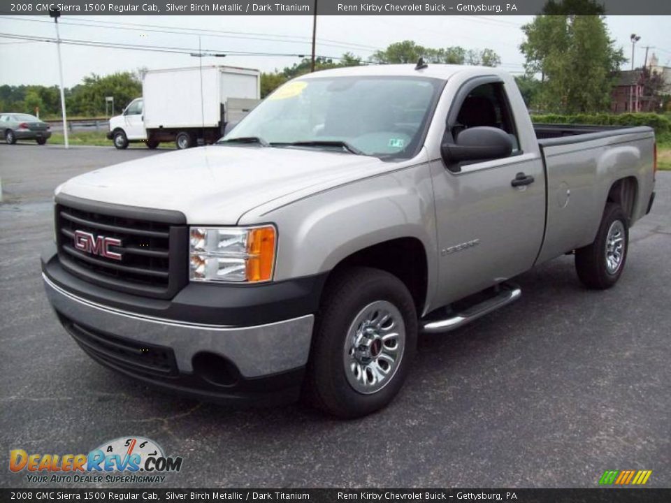 2008 GMC Sierra 1500 Regular Cab Silver Birch Metallic / Dark Titanium Photo #2