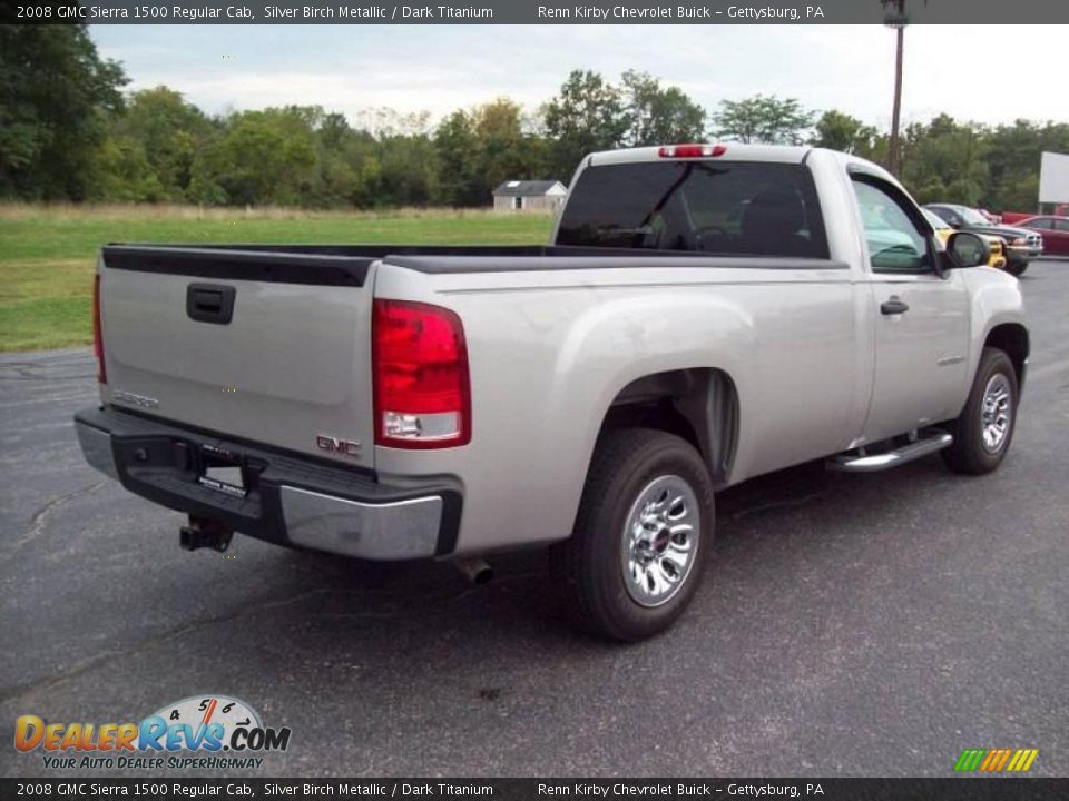 2008 GMC Sierra 1500 Regular Cab Silver Birch Metallic / Dark Titanium Photo #3