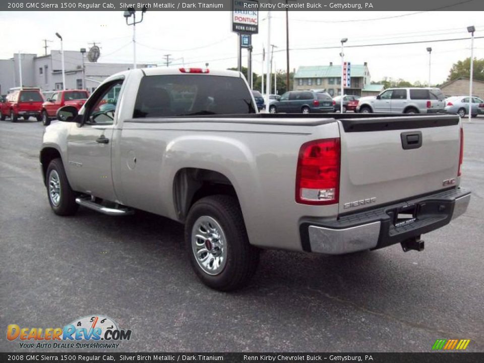 2008 GMC Sierra 1500 Regular Cab Silver Birch Metallic / Dark Titanium Photo #4