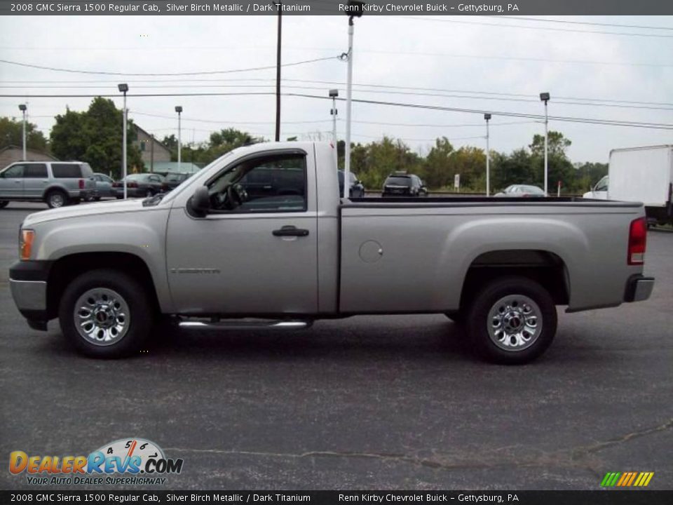 2008 GMC Sierra 1500 Regular Cab Silver Birch Metallic / Dark Titanium Photo #6