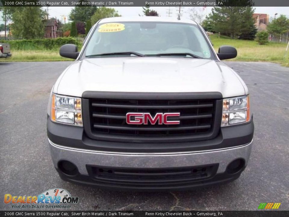 2008 GMC Sierra 1500 Regular Cab Silver Birch Metallic / Dark Titanium Photo #10