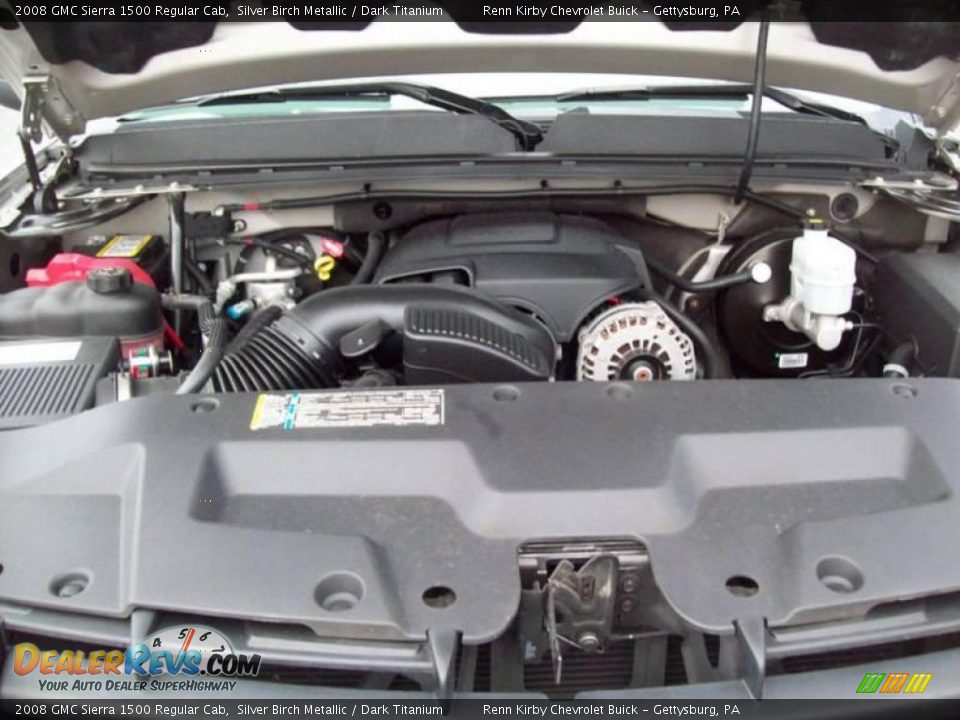 2008 GMC Sierra 1500 Regular Cab Silver Birch Metallic / Dark Titanium Photo #11