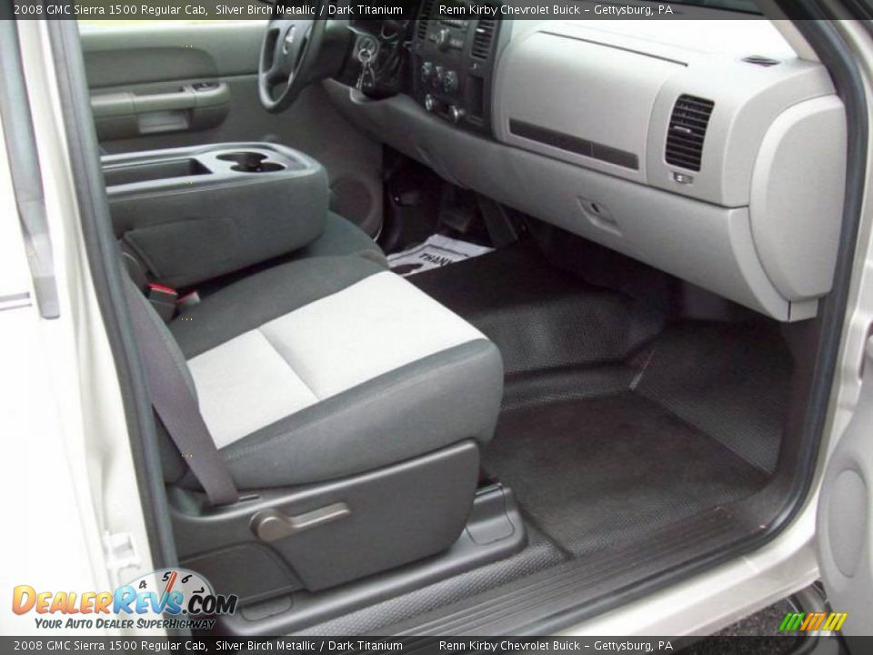 2008 GMC Sierra 1500 Regular Cab Silver Birch Metallic / Dark Titanium Photo #15