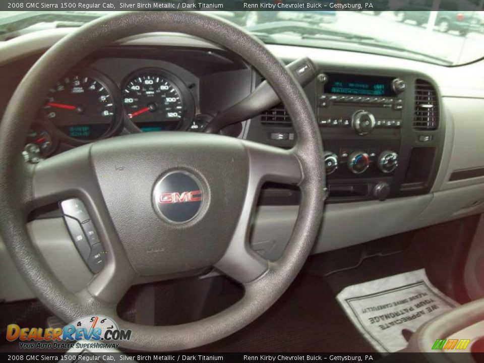2008 GMC Sierra 1500 Regular Cab Silver Birch Metallic / Dark Titanium Photo #21