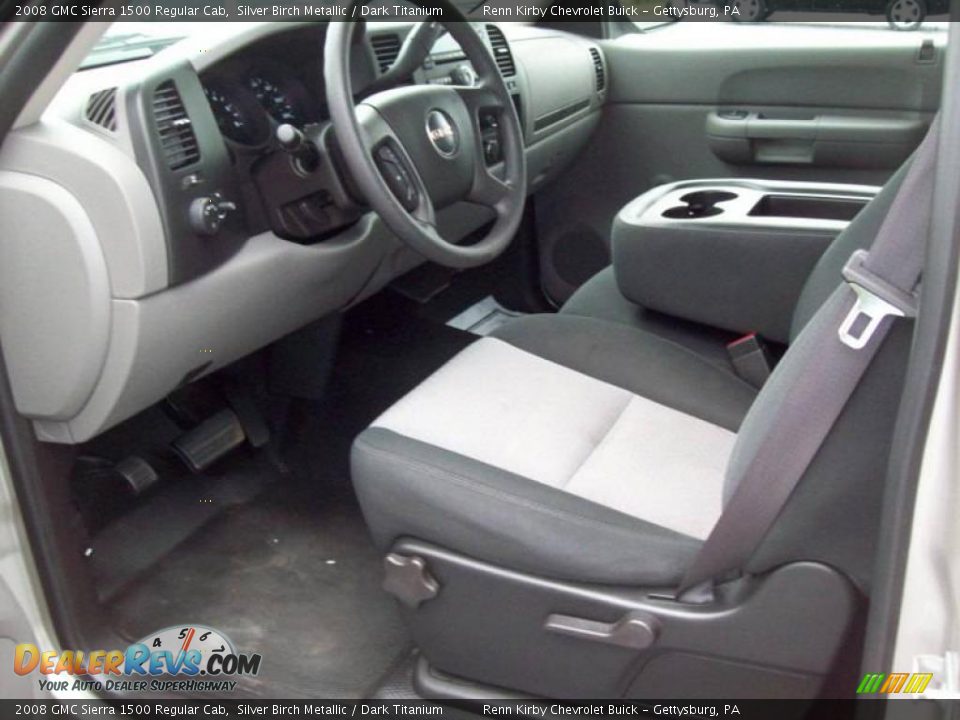 2008 GMC Sierra 1500 Regular Cab Silver Birch Metallic / Dark Titanium Photo #22