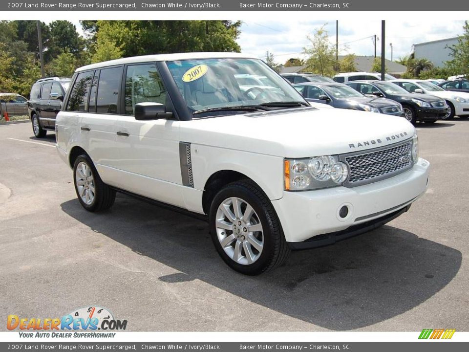 2007 Land Rover Range Rover Supercharged Chawton White / Ivory/Black Photo #1