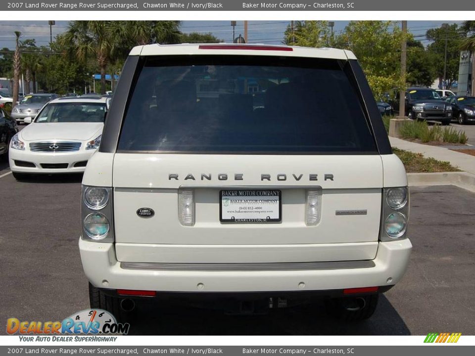 2007 Land Rover Range Rover Supercharged Chawton White / Ivory/Black Photo #19
