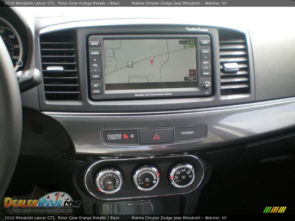 2010 Mitsubishi Lancer GTS Rotor Glow Orange Metallic / Black Photo #6