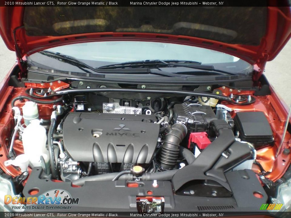2010 Mitsubishi Lancer GTS Rotor Glow Orange Metallic / Black Photo #15
