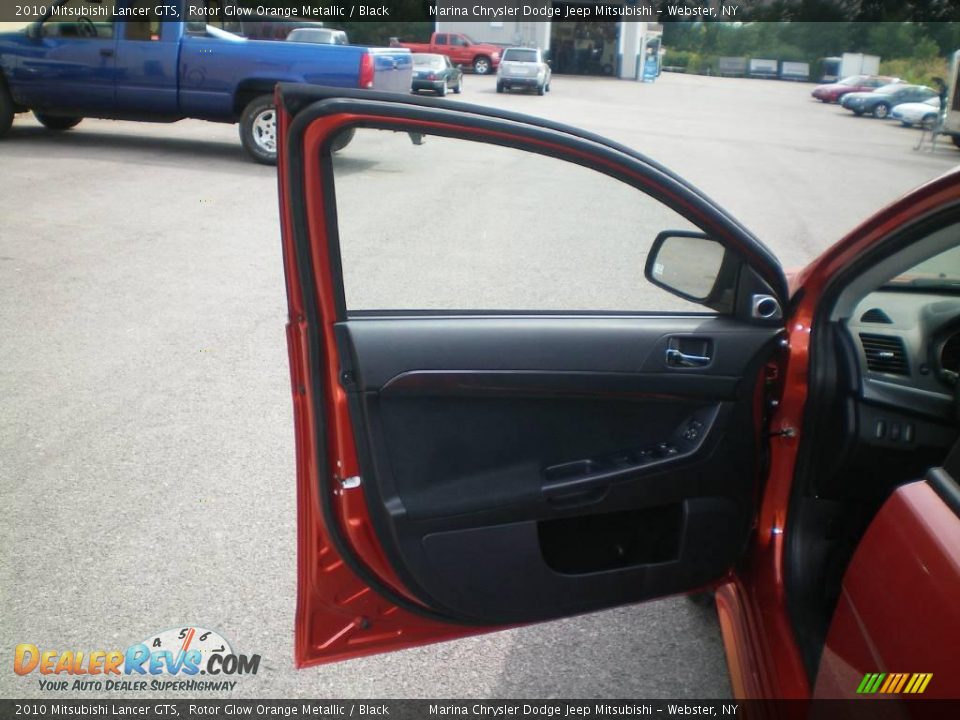 2010 Mitsubishi Lancer GTS Rotor Glow Orange Metallic / Black Photo #16