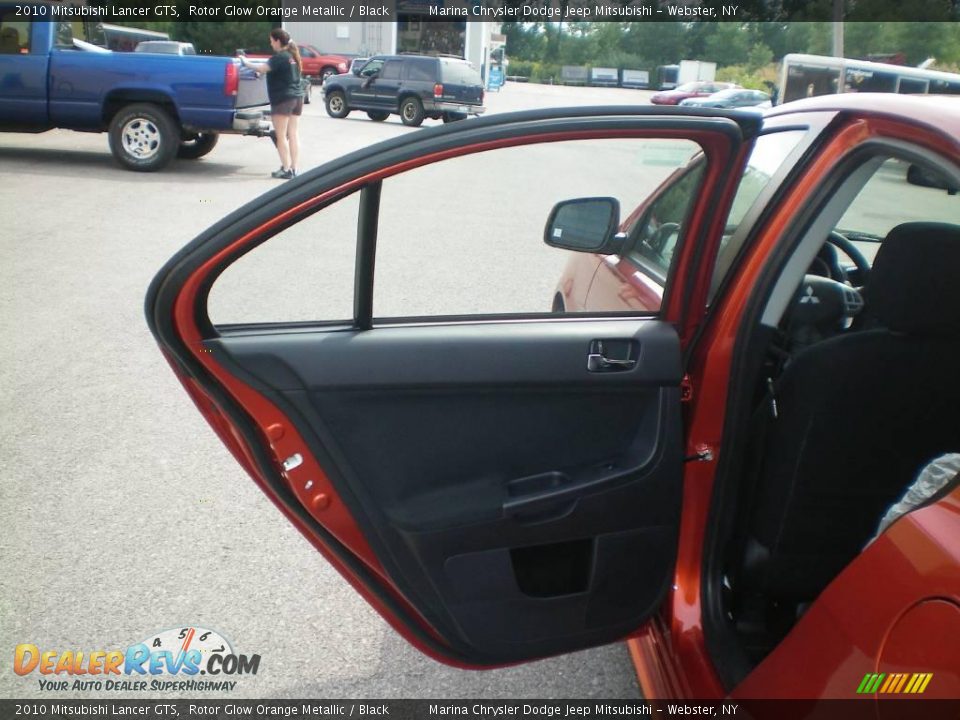 2010 Mitsubishi Lancer GTS Rotor Glow Orange Metallic / Black Photo #17